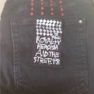 Ksubi Jeans black with red assents. These are basically brand new